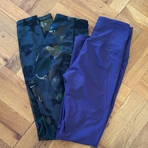 Pair of Old Navy Purple and Camouflage Leggings